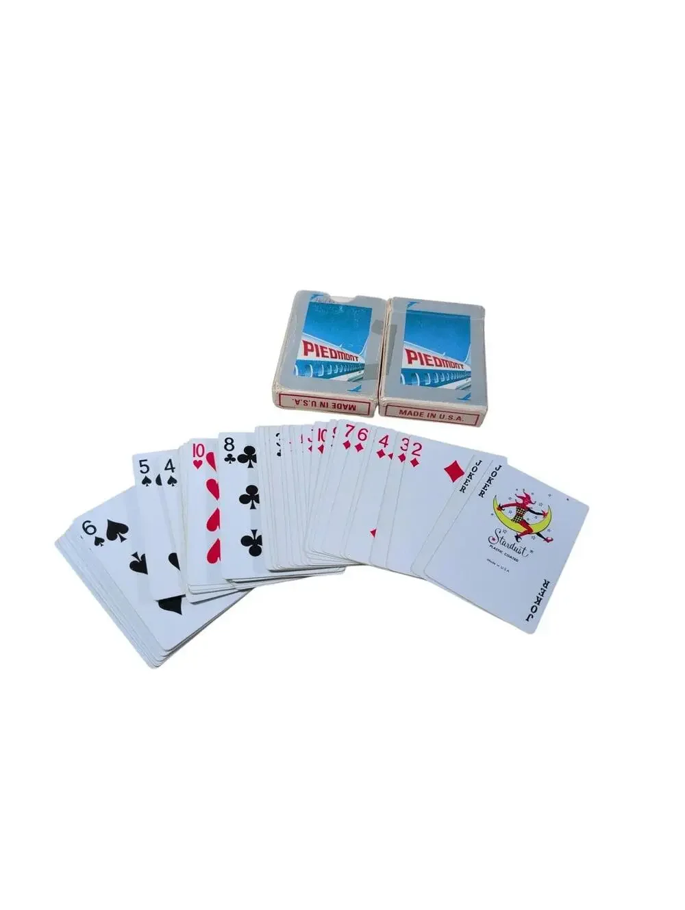 Set Of 2 Vintage Piedmont Airlines Playing Card Decks Made By Hoyle In The USA